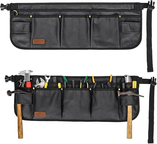 Tool Belt Pouches for Men Utility Belt Electrician Tool Bag Canvas Gardening Waist Tool Pouch with 13 Pockets for Men Women Carpenters Electricians Mechanics, Adjustable