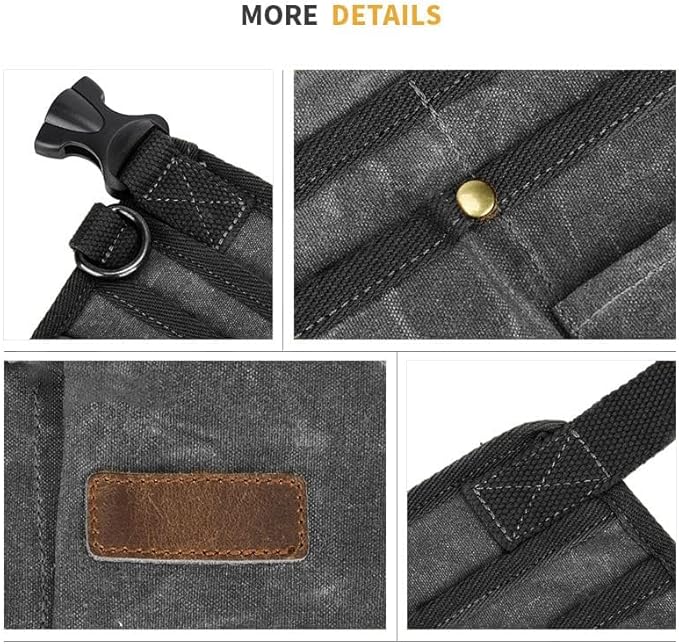 Tool Belt Pouches for Men Utility Belt Electrician Tool Bag Canvas Gardening Waist Tool Pouch with 13 Pockets for Men Women Carpenters Electricians Mechanics, Adjustable