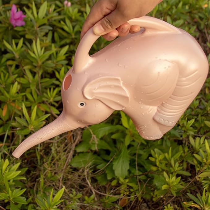BESPORTBLE Elephant Watering Can – 2 Gallon Small Plastic Watering Can for Plants, Bonsai, Kids, and Indoor/Outdoor Gardening (Cute Elephant Design, Durable & Lightweight PP Material)