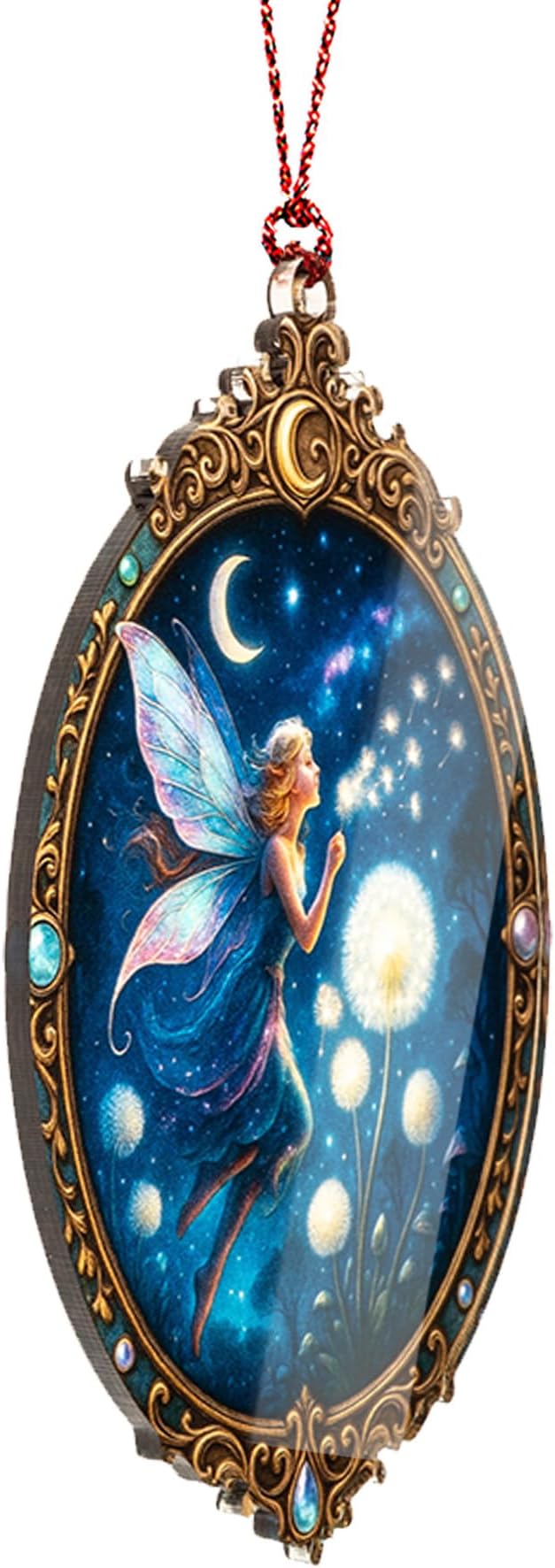 Fairy Ornament – Fantasy Decor Ornament – Magical Gift Ornaments – Enchanted Fairy Card – Christmas Fairies Ornaments – Suncatcher Effect Stained Glass Window – Car Hanging