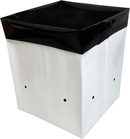 A.A 2 Gallon Grow Bags Black and White Poly Nursery Bags for Plants, Tree Grow, Greenhouse (50 Pack)