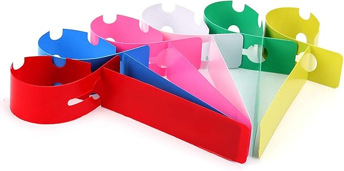 600 PCS 6 Colors Plant Labels, Plastic Plant Tree Tags, Hanging Garden Waterproof Plant Tags for Garden Yard, Adjustable and Reusable Nursery Labels Tag