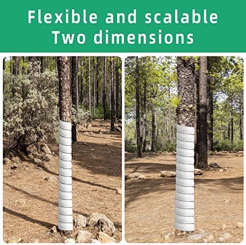 Watayo 8 Pcs Tree Trunk Protector- 2 Size Tree Wraps to Protect Bark- Plastic Spiral Tree Guard- Tree Bark Protector Tube Wraps to Protect Saplings Plants from Deer Rabbit Cats Rodents Mowers