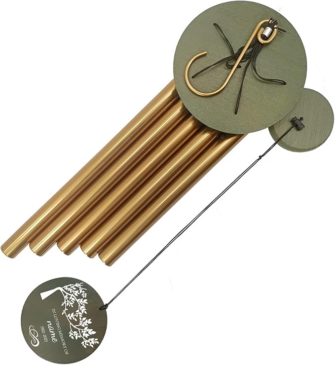 ASTARIN Memorial Tree of Life 36" Wind Chimes, Personalized Name Sympathy Wind Chime, in Memory of Loss Mom Loved One, Large Deep Tone Bereavement Windchimes for Outside Clearance(Produced in USA)