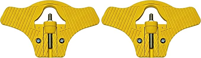 Non-Skid Attachment (Set of 2) – Back-Saving Ergonomic Foot Step for Easier Digging & Landscaping | Heavy-Duty Grip Accessory Fits Most Garden & Yard Tools – Yellow