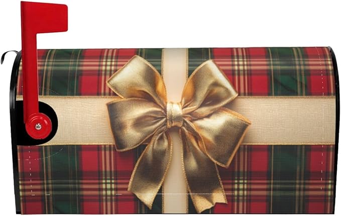 Christmas Mailbox Covers Magnetic Letterbox Covers 21x18 Inch for Garden Outdoor Decoration