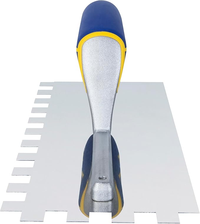 QEP Comfort Grip Stainless Steel Trowel Square-Notch 1/2" x 1/2" x 1/2"
