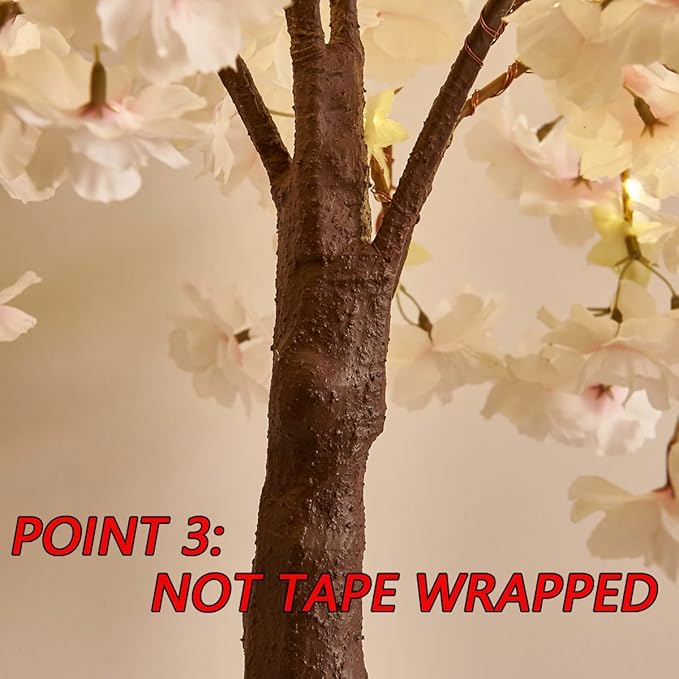 Fudios Lighted Bonsai Tree with Cherry Blossom Branches 40 LED 18IN Japanese Room Decor,Flower Tree with Lights Battery USB Plug for Wedding Party Summer Mantle Decoration