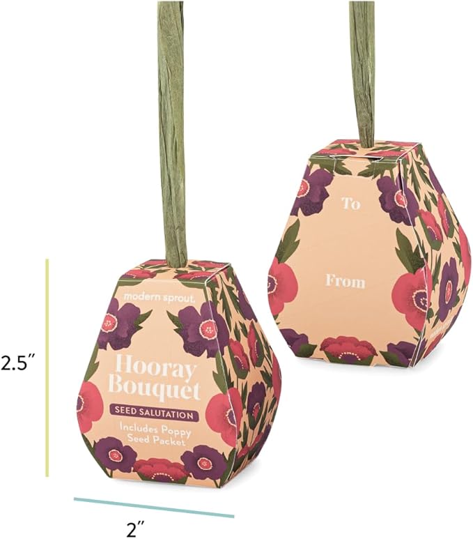 Modern Sprout Seed Salutations - Garden Seed Packet Gift Tag/Ornament - Non-GMO Lavender Seeds for Planting Indoor & Outdoor- Unique Gardening Gifts for baby shower, birthdays-12 Pack(Wellness Wishes)