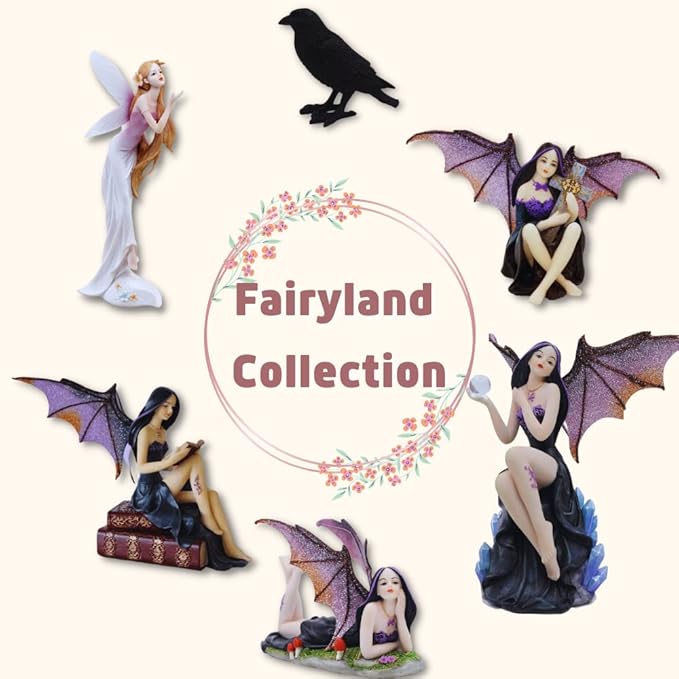 Comfy Hour Fairyland Collection 7” Dark Fairy Witch Cooking Magic Soup Fire Pan Figurine, Halloween Theme Gift, Home Decoration and Collectibles, Polyresin