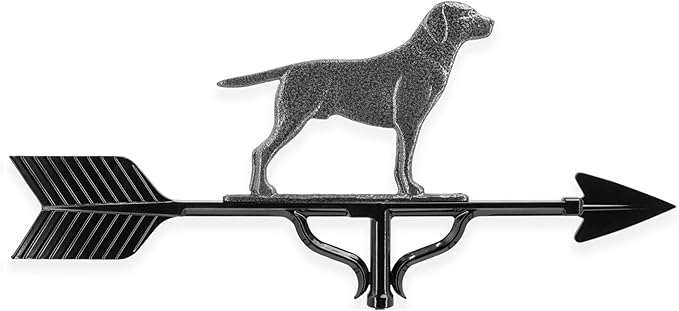 Montague Metal Products 32-Inch Weathervane with Swedish Iron Retriever Ornament