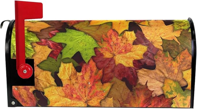 ALAZA Thanksgiving Autumn Leaves Magnetic Mailbox Cover MailWraps Garden Yard Home Decor for Outside Oversized-25.5" x20.8"
