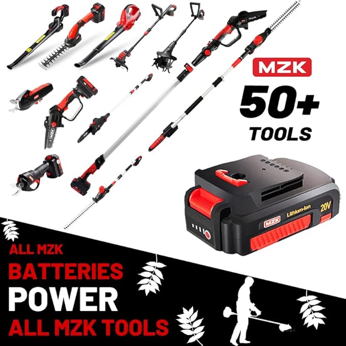 MZK Professional Cordless Electric Pruning Shears 7.2V Battery Powered, Tree Branch Flowering Bushes Trimmers With Safety Protection, Max Reach 16mm [0.63inch] Cutting diammeter