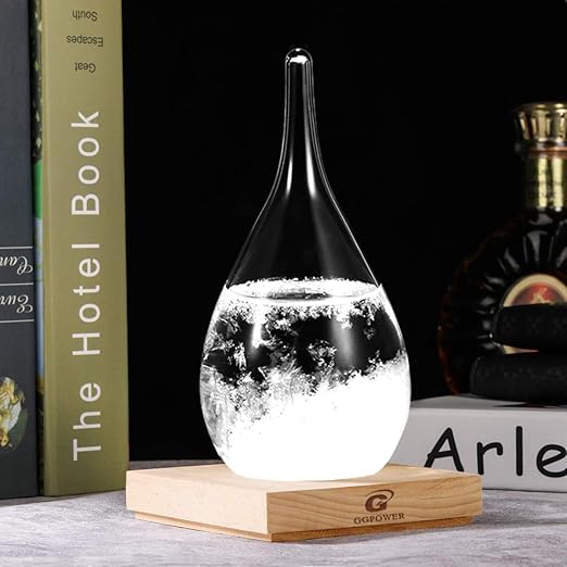 Storm Glass Cool Unusual Gifts Storm Glass Weather Predictor Snow Globes for Adults Galileo Thermometer Indoor Creative Forecast Nordic Style