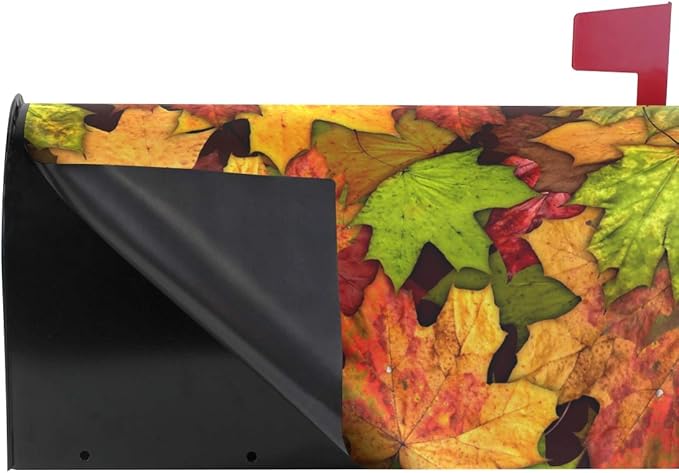 ALAZA Thanksgiving Autumn Leaves Magnetic Mailbox Cover MailWraps Garden Yard Home Decor for Outside Oversized-25.5" x20.8"