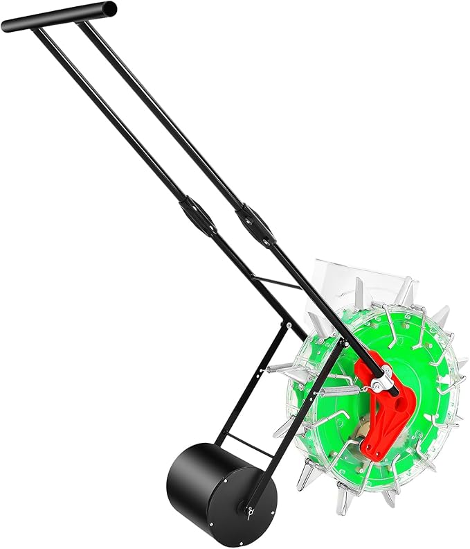 Hand-Push Seeder,Hand-Push Roller Seeding,Garden Seeder,Sweet Corn Planter, Accurate Seed Drill for Gardeners, Durable Corn Planter, 8.82lbs Storage Box, Quantitative Sowing (1-3 Seeds)
