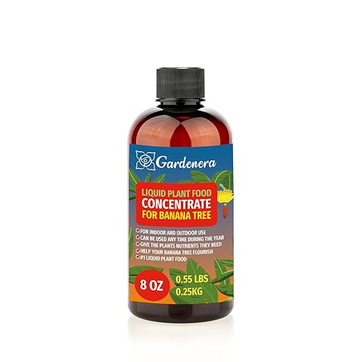 Gardenera Plant Growth Superfood for BANANA Trees with 18 Essential Vitamins & Minerals - Organic Plant Food Fertilizer - Micro-Fungi and Bio-Organisms for BANANA Plant Care & Growth Enhancement - 8oz