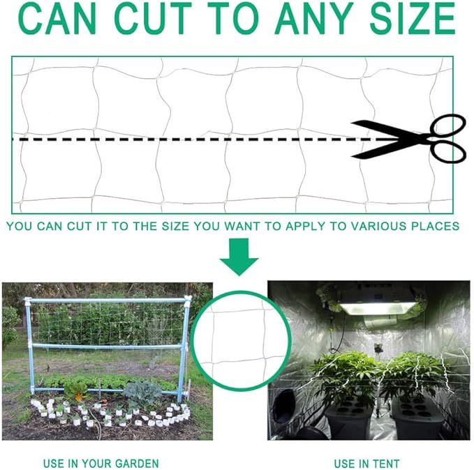 Heavy Duty Trellis Netting Roll - 39''x328' Plastic Plant Trellis Net for Climbing Plants