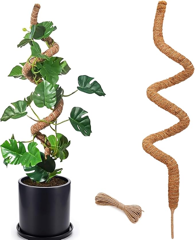 Soupiar Moss Pole for Plants Monstera, 59 Inch Tall Bendable Moss Poles for Climbing Plants Indoor, Large Handmade Plant Pole Sticks, Coco Coir Plant Support Stakes for Potted Plants, Pothos