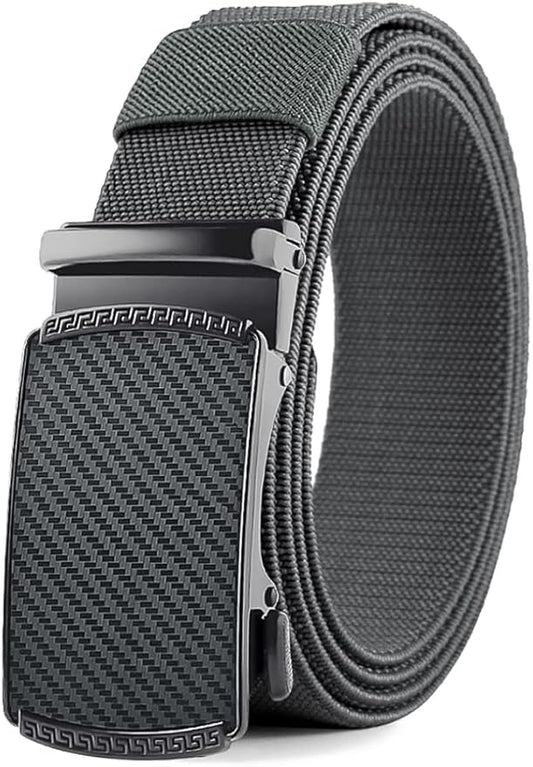 DOOPAI Belt Men, elastic golf belts for men, 2 Pack Nylon Ratchet Belt Mens Belts Casual, Adjustable Trim to Fit