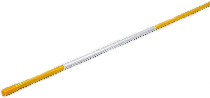 4ft Pro Snow Stakes - 48" x 5/16" Driveway Markers, Pointed Tip, Hy Viz Reflective Tape, Armor Cap (Choose Color/Quantity) (50, Yellow)