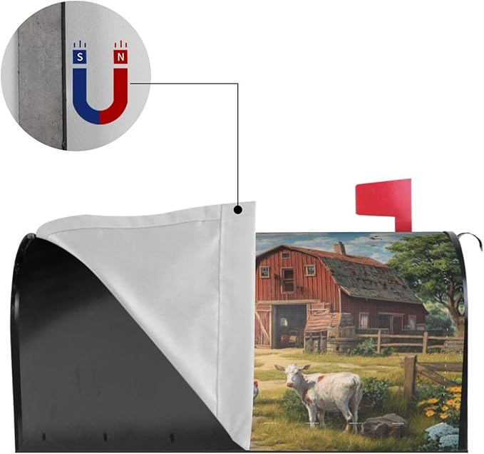 Farm Mailbox Covers Magnetic Letterbox Covers 21x18 Inch for Garden Outdoor Decoration