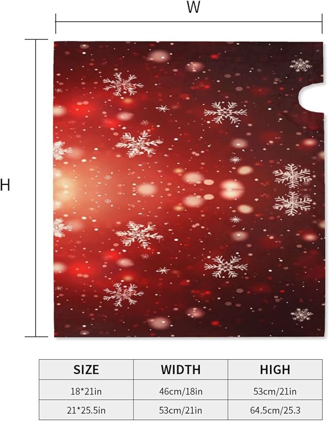 Festive Magnetic Mailbox Cover Red Snowflake Outdoor Mailbox Protector Holiday Seasonal Decorative Garden Yard Home Standard Size 21 x 18 Inch