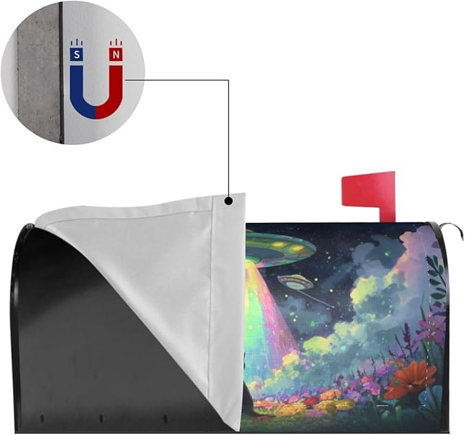 Funny Cat Mailbox Covers Magnetic Letterbox Covers 21x18 Inch for Garden Outdoor Decoration