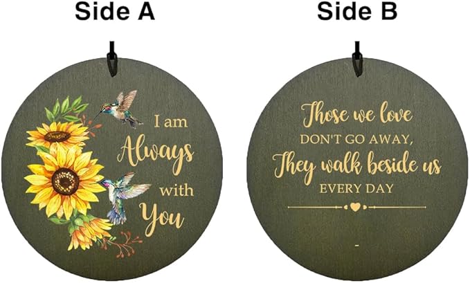 ASTARIN Wind Chimes Outdoor for The Loss of Mom Dad, Personalized Customized WindChimes for Loss of Loved One, Memorial Wind Chime as Sympathy Gift, Home Garden Patio Décor, 36''(Produced in USA)