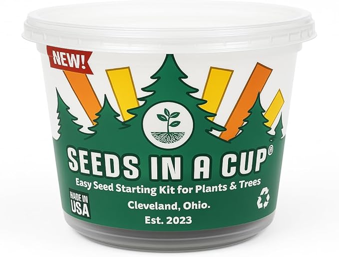 English Ivy Plant Starter Kit – Seeds In A Cup® Mini Greenhouse Indoor Gardening Kit for Beginners Easy Grow Ivy Seeds Clear Lid Planter Gift for Plant Lovers & Kids Made in USA