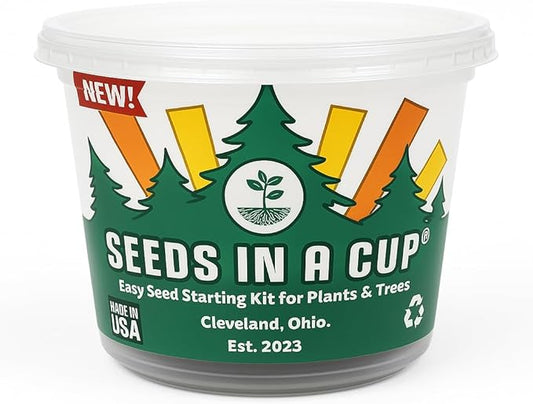 English Ivy Plant Starter Kit – Seeds In A Cup® Mini Greenhouse Indoor Gardening Kit for Beginners Easy Grow Ivy Seeds Clear Lid Planter Gift for Plant Lovers & Kids Made in USA
