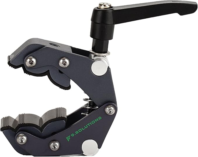 9.Solutions Savior Clamp Mini, Articulated Jaws, Max Load: 66lbs, 9.XS1006, fit firmly onto any oddly shaped object, mount multiple pieces of equipment on one clamp