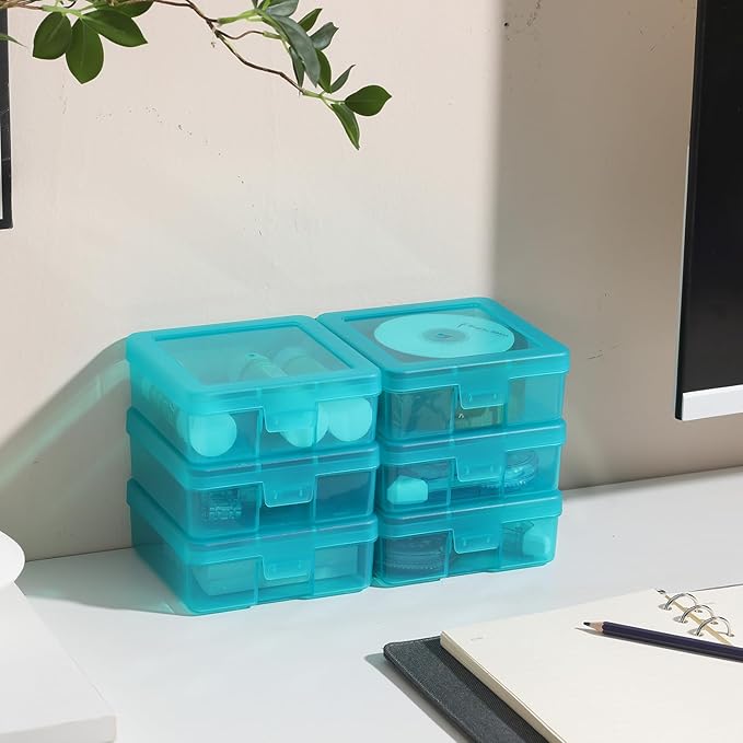 novelinks 18 Pack Small Plastic Storage Containers Clear Arts & Crafts Storage Boxes & Organizers Stackable Small Containers With Lids For Organizin (Set 5)