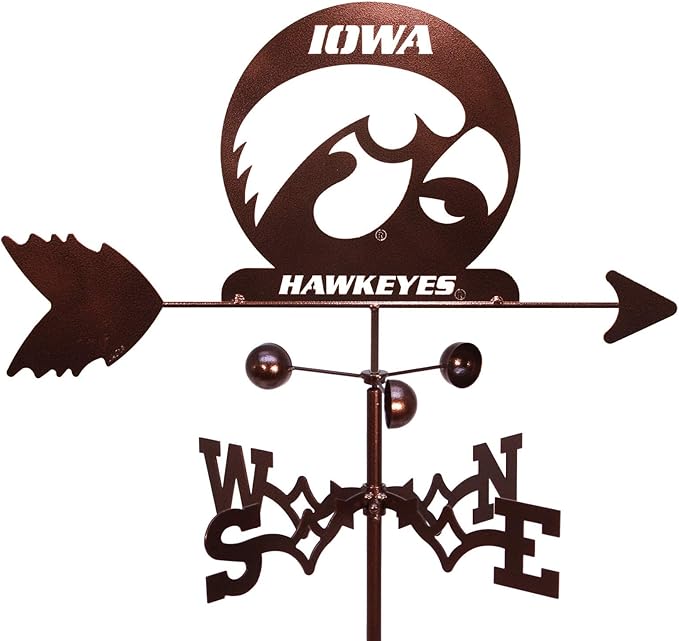 SWEN Products Iowa UI Hawkeyes Hawkeye Weathervane (Garden Stake Included)