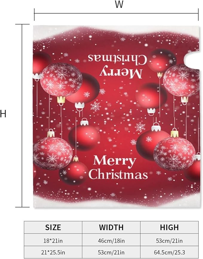 Festive Magnetic Mailbox Cover Xmas Christmas Ball Pattern Outdoor Mailbox Protector Holiday Seasonal Decorative Garden Yard Home Standard Size 21 x 18 Inch