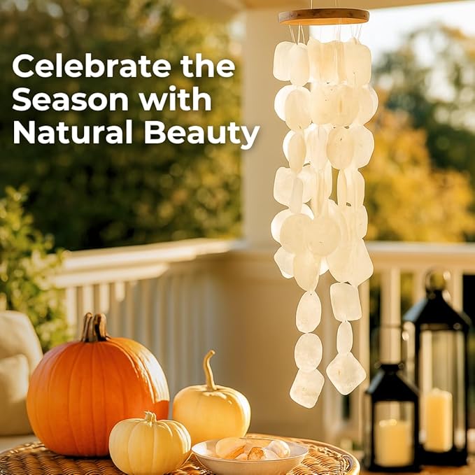 Solange & Frances Natural Garden Decor Wind Chimes for Outside - Patio and Garden Gifts for Women Who Have Everything, Ideal White Elephant Gifts, Elegant Christmas Decorations Indoor for Men