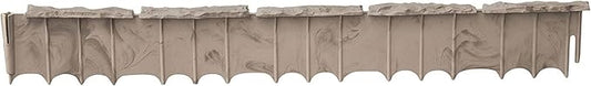 Suncast 2 Pack Quick Edge Resin Material 35 Inch Single Strip Natural Stone Lawn Border Edging for Patio, Gardening & Landscaping, Flagstone