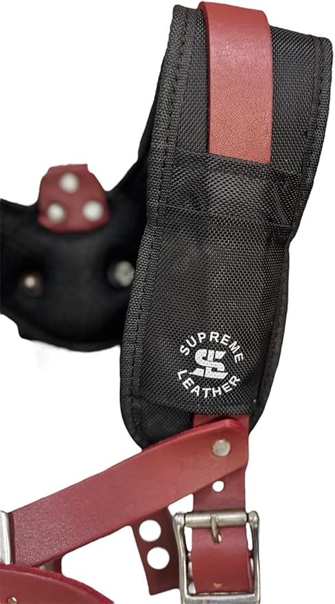 Padded Tool Belt Suspenders – Adjustable Work Suspender with 4 Detachable D-Loops – For Construction, Carpentry, & More