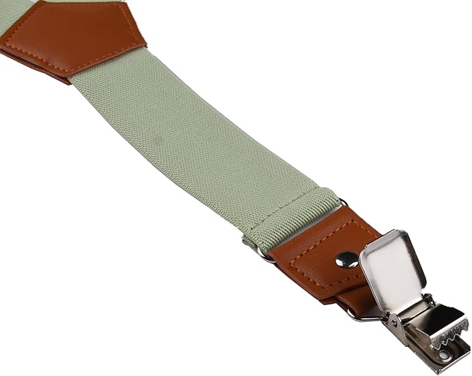 Suspenders for Men Y Back Adjustable Elastic with Strong Clips 47 Inches