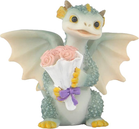 Mini Dragon Figurine, Resin Home Decor, Cute Ornaments, Lucky Animal Garden Statue for Micro Landscape