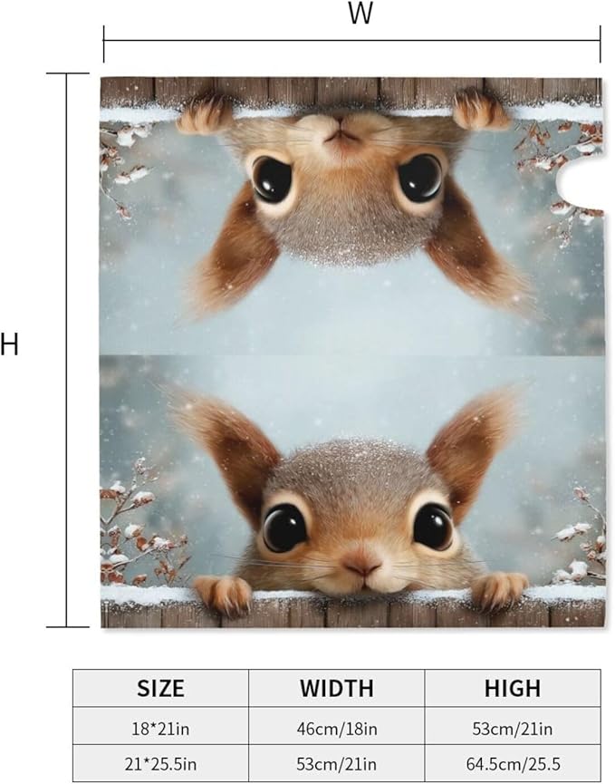 Winter Squirrel Mailbox Covers Magnetic Letterbox Covers 21x18 Inch for Garden Outdoor Decoration