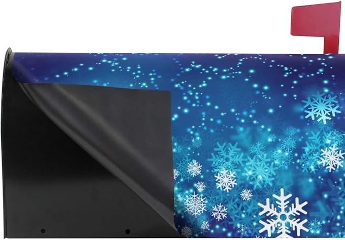 ALAZA Christmas Snowflakes Winter Mailbox Cover Standard Size-18"x 20.8"