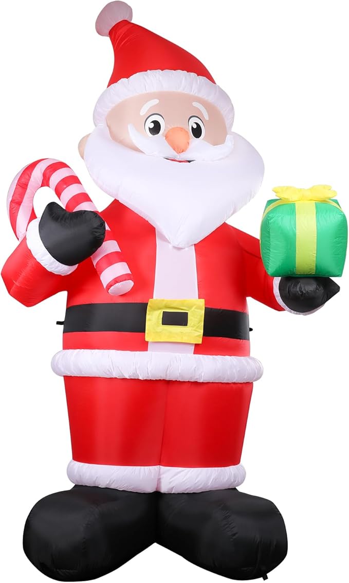 WONDER GARDEN 9.84 FT Christmas Inflatable Outdoor Decorations Christmas Santa Claus Blow Up Yard Decorations with LED Lights for Xmas Holiday Party Garden Patio Lawn Decor