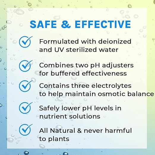 Microbe Life Hydroponics pH Down pH Control Liquid, Premium Buffering for pH Stability, Decreases pH Levels, Use With Any Feeding Systems Including Hydroponics or Soil, 1 Gallon