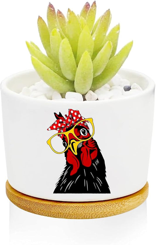 Window Garden Rooster Planter Pots,Rooster Gifts for Women/Men/Housewarming/Wedding/Festival Birthday Gifts Planter Pots,Outdoors/Indoors,Window Decor,Garden Decor,Yard Decor,Home Decor,Office