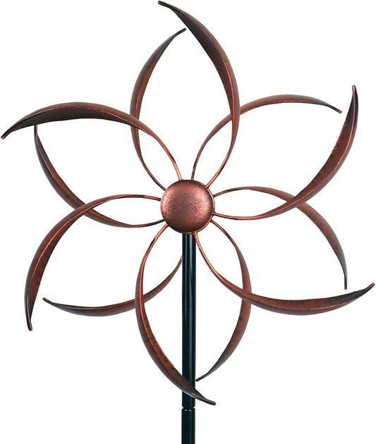 Wind Spinner Outdoor Copper Metal Garden Large Wind Spinners with Dual Kinetic Spinning Blades for Yard Lawn and Patio Decor 70x20 Inches