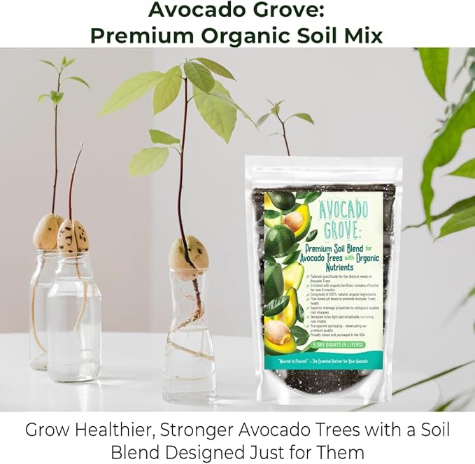 Avocado Tree Soil – Premium Organic Potting Mix for Avocado Trees | Tailored pH & Organic Nutrients | Fast-Draining & Moisture-Retaining | Indoor & Outdoor Use (10 QUARTS)