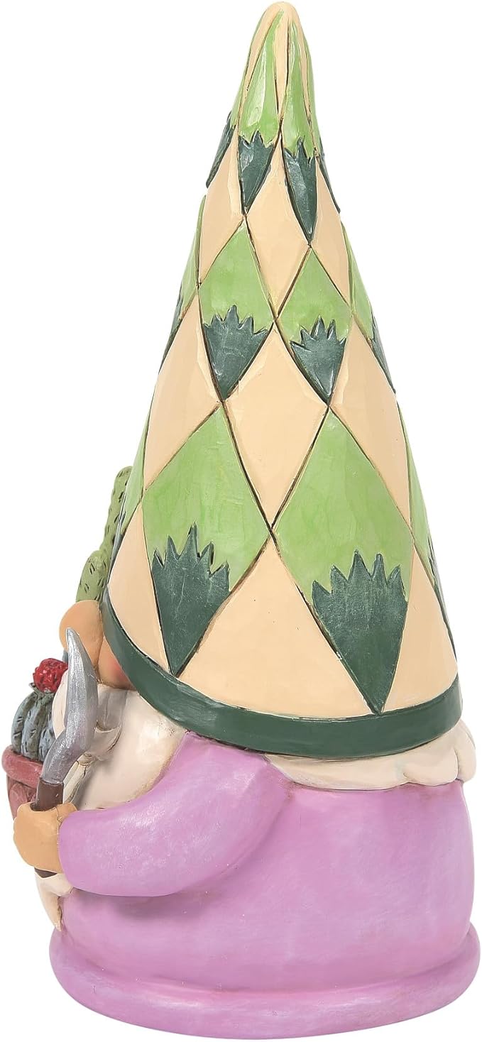 Enesco Jim Shore Heartwood Creek Succulent Gardener Gnome Figurine, 5.75 Inch, Multicolor