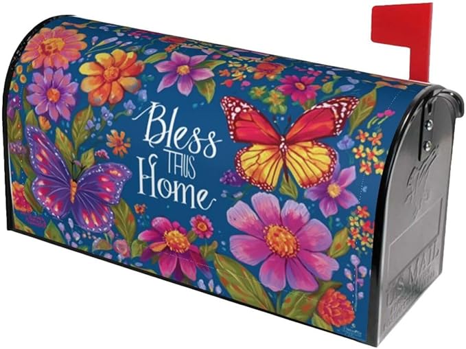 Floral Mailbox Covers Magnetic Letterbox Covers 21x18 Inch for Garden Outdoor Decoration