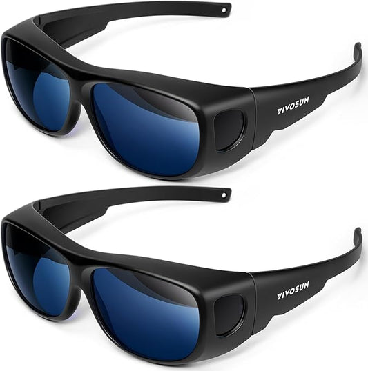 VIVOSUN Grow Room Glasses, Indoor Hydroponics LED Grow Light Glasses, Anti-UV Glasse for Visual Eye Protection, 2pcs